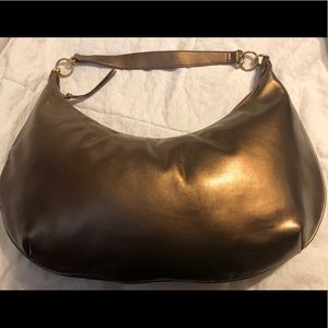 Beautiful bronze hobo bag
